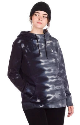 Volcom L109213 Womens Black Tiedye Snow Costus Pullover Fleece Hoodie Size M - Image 1 of 3