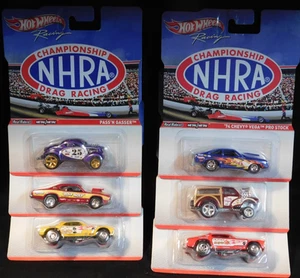 Hot Wheels ~ NHRA CHAMPIONSHIP DRAG RACING ~ Juego de 6 pilotos reales y metal/metal - Imagen 1 de 15