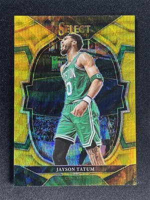 2022-23 Panini Select Jayson Tatum #55 Concourse Gold Wave Prizm Celtics /10 - Image 1 of 2