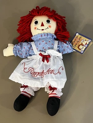 Raggedy Ann Clásico American Rag Doll Hasbro Aurora 17” Peluche con Etiquetas Foto 1 de 4