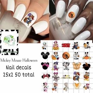 Mickey Halloween Wasserrutsche Nail Art Aufkleber Set 50 Anleitung Bonus KC - Bild 1 von 9