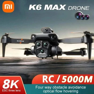 K6 Max 8k Gps Drone Wifi 3 Cameras Wide Angle Obstacle Avoidance Quadcopter - Image 1 of 4