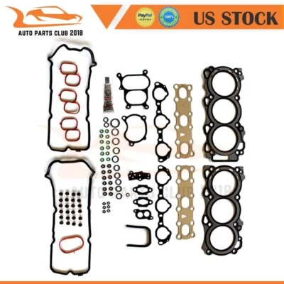 Conjunto de junta de cabeça 2005-2009 compatível com Nissan Pathfinder 4.0L V6 DOHC Eng VQ40DE 24v - Imagem 1 de 4