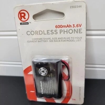 RADIO SHACK 2302344 BATERÍA TELÉFONO INALÁMBRICO 600MAH 3.6v NI-MH Nuevo Foto 1 de 4