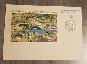 DEUTSCHE BUNDESPOST OLYMPIC GAMES MUNICH 1972 FDC&2 BLOCKS USED &MNH - Picture 1 of 2
