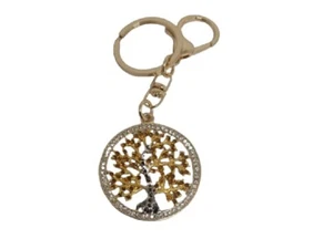 portachiavi METALLO ALBERO DELLA VITA TOPAZ STRASS alto 10 cm BOMBONIERE - Foto 1 di 4
