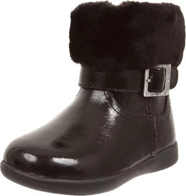 Nuevo charol UGG Australia Gemma 1005149T negro 100 % original para niños pequeños Foto 1 de 3