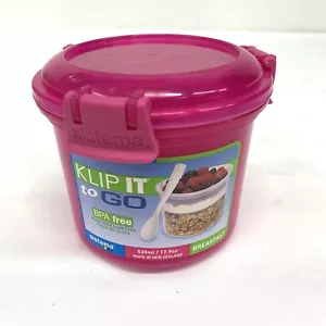 Sistema ToGo Collection Breakfast Plastic Bowl Food Storage Container Pink 530mL - Picture 1 of 7