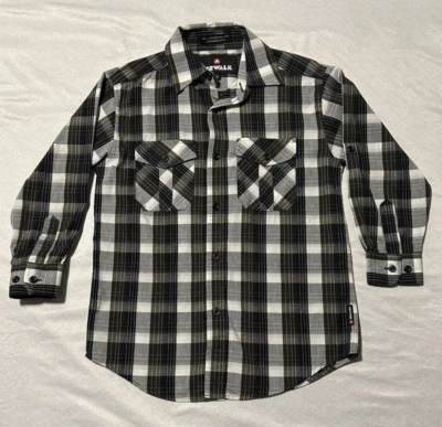 Airwalk Youth Size 8 Polo Shirt - Plaid - 3/4 Roll Up Sleeve - Image 1 of 4