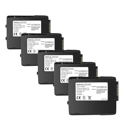 PACK de 5 baterías nuevas genuinas BT-000318-01 para Zebra TC77 TC55 TC70 TC72 TC75 EE. UU. Foto 1 de 4