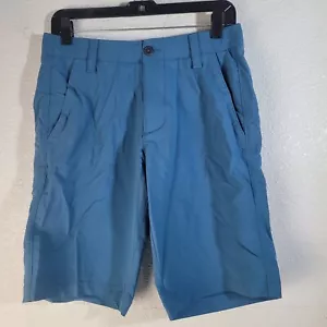 Men UNDER ARMOUR Loose HeatGear Golf Shorts Size 30 Blue Stretch UA Pockets - Picture 1 of 6
