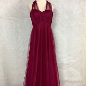 Jenny Yoo Convertible Strapless Tulle Annabelle Cabernet Bridesmaid Dress