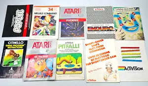 10 X ATARI 2600 MANUALS - PITFALL ,POPEYE, PHOENIX, MS PAC-MAN ETC - Picture 1 of 6