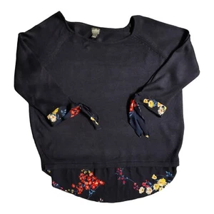 Soho Jeans New York & Company Blusa para mujer Mediana Azul Mangas 3/4 Pulóver Top - Imagen 1 de 10