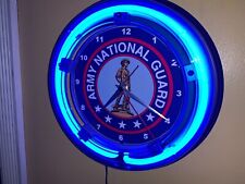 Army National Guard Recruitment Center Neon Wall Clock Advertising Man Cave Sign