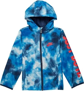 NEW Boy's Nike Just Do It Printed Windbreaker Jacket Blue Size 5 - Picture 1 of 10