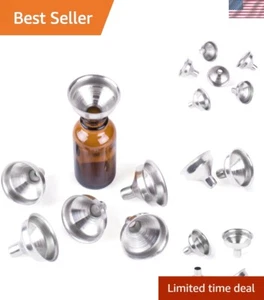 Precise Stainless Steel Mini Funnels Set for Small Bottle Filling - Pack of 6 - Picture 1 of 7