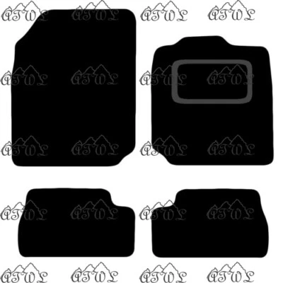 ADEQUADO PARA TAPETES DE ASSOALHO DE CARRO NISSAN MICRA K12 2003 A 2012 TOTALMENTE PERSONALIZADOS CARPETE PRETO. - Imagem 1 de 4