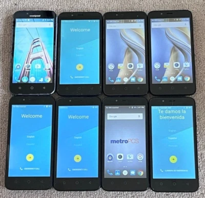 LOTE DE 8 TELÉFONOS T-MOBILE / METRO COOLPAD DESAFIANT 3632A CATALYST 3622A *4 PIEZAS Foto 1 de 4