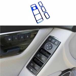 For Benz C-Class 2007-2014 Blue Titanium Glass Window Lifting Panel Decoration - Picture 1 of 5