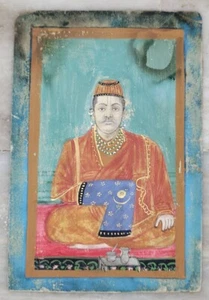 Antique Collectible Hand Painted Miniature Paper Painting Gosaiji Vitthalnath ji - Picture 1 of 3