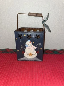 Christmas Snowman Tin 4.5x6 - Picture 1 of 3
