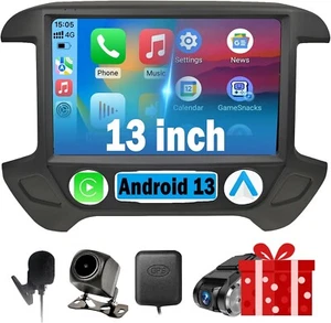 Radio estéreo de coche de 13,1" compatible con Chevy Silverado y GMC Sierra 2014-2018 - Imagen 1 de 8