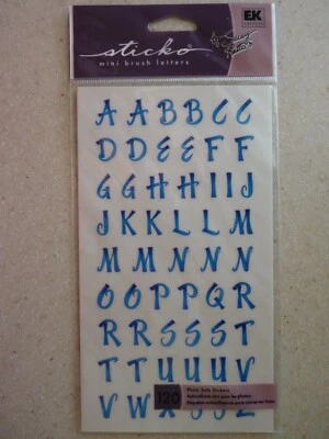 Sticko POWDER BLUE ALPHABET -Upper/Lowercase/Numbers Stickers Sealed EK Success - Image 1 of 2