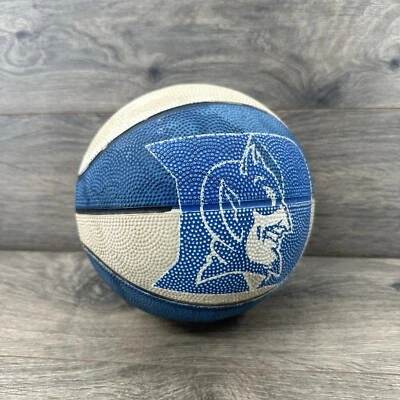 VTG Duke Blue Devils Mini NCAA Rubber Basketball Small Retro 90's Blue White - Image 1 of 4