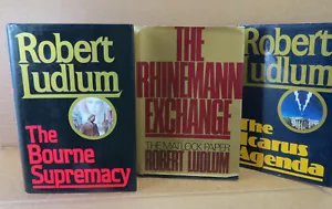 Lot of 3 Robert Ludlum Books 1st Edition Hardcover in Dust Jackets - Imagen 1 de 14