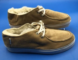 Scarpe Vans Rata Vulc in velluto a coste marrone foderate in pelliccia sintetica calde accoglienti - donna taglia 7 - Foto 1 di 9