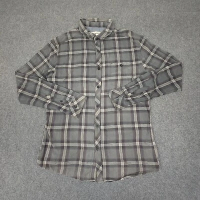 Billabong Shirt Mens MEDIUM Grey Flannel Urban Fit cotton Long Sleeve Size M - image 1 of 4