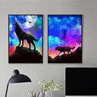 Abstract Howling Wolf Colorful Poster Prints Canvas Painting Wall Art Picture