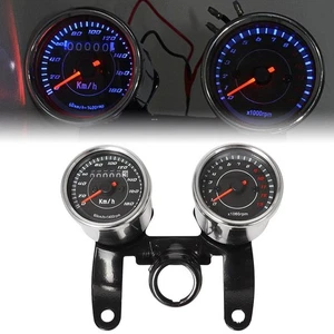 Motorcycle LED Digital LCD Tachometer Speedometer Fuel Gauge Dirt bike Touring - Picture 1 of 6