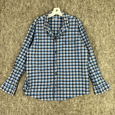 Lands End Mens Pajama Top Shirt Blu - Image 1 of 4