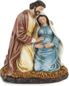 Statue Gruppe St. Josef und Maria Schwanger 14,4 cm aus Resin - Bild 1 von 2
