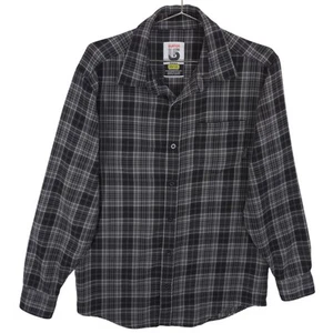 Burton DryRide Flannel Shirt Mens S Gray Glen Plaid Colombo Button Up Outdoor - Picture 1 of 9