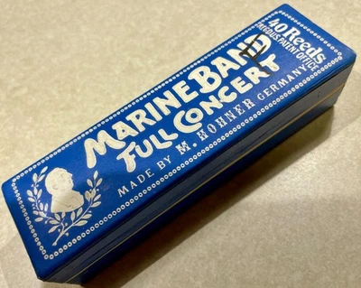 Concierto completo Harmonica Hohner Marine Band vintage, clave F Foto 1 de 4