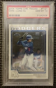 2004 Topps Chrome Traded & Rookies - Chin-Lung Hu #T121 Dodgers PSA 10 Pop ** 2 - Bild 1 von 2