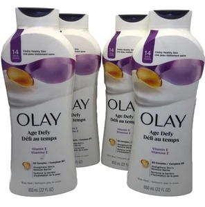 Lot Of 4 Olay Age Defying Body Wash With Vitamin E 650ml 22 fl oz - Picture 1 of 3