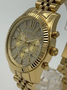 MICHAEL KORS MK8579 Lexington Chronograph Gold Unisex Watch - Picture 1 of 8