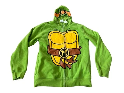 Sudadera con Capucha Nickelodeon Niños Niños Mediana Verde Cremallera Completa Adolescente Mutante Tortuga Ninja Foto 1 de 4