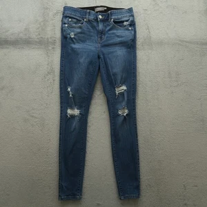 Pantalones de mezclilla para mujer Torrid talla 10T tiro medio bomba ajustados 30" entrepierna desgastados - Imagen 1 de 16