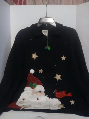 Cardigã Vintage "Natal Feio" X- Grande (18) - Imagem 1 de 4