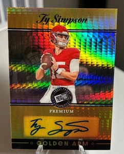 2024 Press Pass Premium Ty Simpson ¡Auto 10/10! Brazo dorado #G-TS1 Alabama carmesí - Imagen 1 de 2