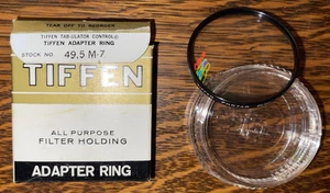 FOR CAMERA~TIFFEN OPT~ ALL PURPOSE FILTER HOLDING ADAPTER RING~ STOCK # 49.5 M-7 - Picture 1 of 10