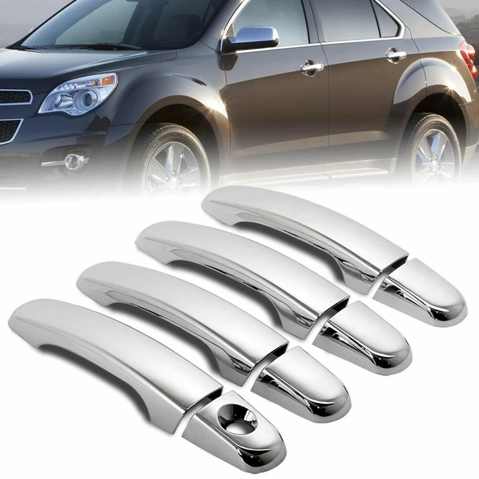 For 2010-17 Chevy Equinox GMC Terrain 2008-12 Malibu Chrome 4 Door Handle Covers - Image 1 of 2