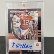 2020 Panini Prizm NFL K'Von Wallace Black Finite Rookie Auto. ONE OF ONE