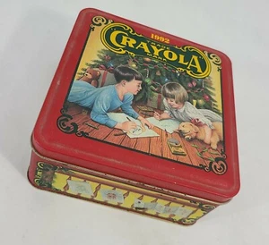 Vintage 1992 Crayola Christmas Holiday Wishes Tin Metal Box - Bild 1 von 8