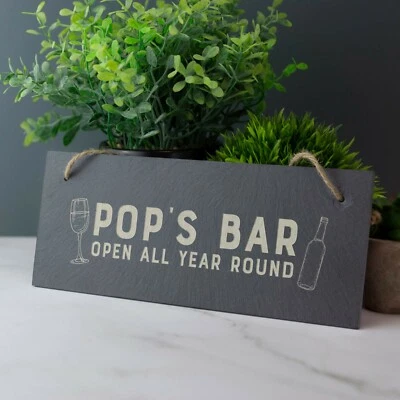 Personalised Slate Sign Bar Drinking BBQ Summer Sign Gift Birthday Xmas Gift - Image 1 of 4